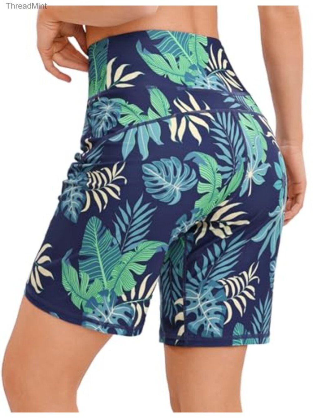 Women's 9" Bermuda Shorts High Waisted Athletic Yoga Jogger with Pockets